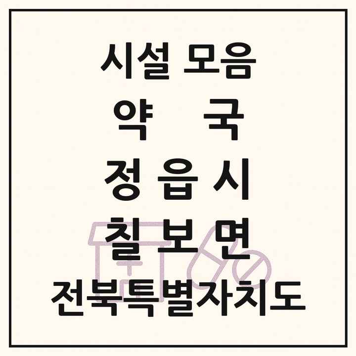 전북특별자치도 정읍시 칠보면 약국 목록